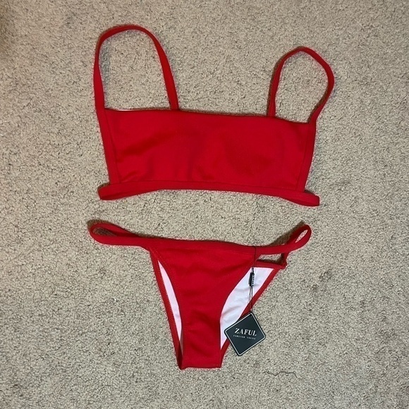 Zaful Red Bikini Swim Set size 6 NWT - Picture 1 of 11
